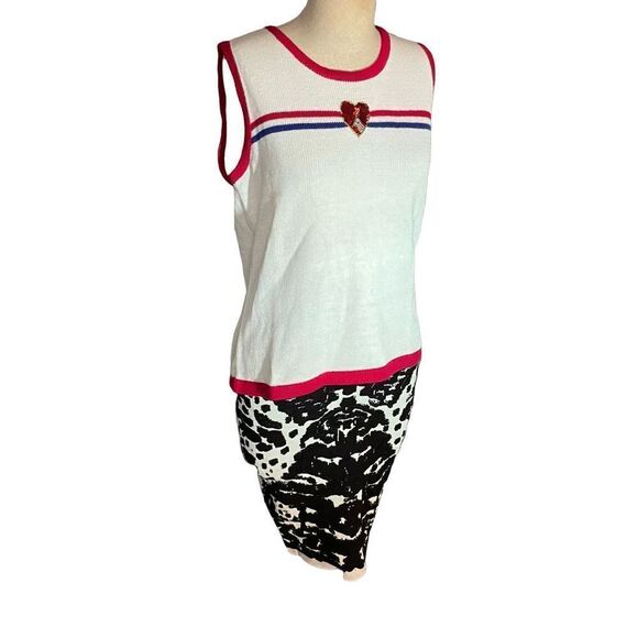 Lucy Paris black white ink blot skirt  small - Picture 7 of 15